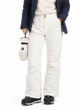 Dare2b Ski Pants Women Large White Waterproof Windproof Snowboarding Nylon